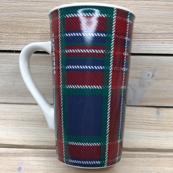Starbucks 2017 Collection Blue Red White Green Plaid Mug Coffee Cup 16 oz - Picture 3 of 8